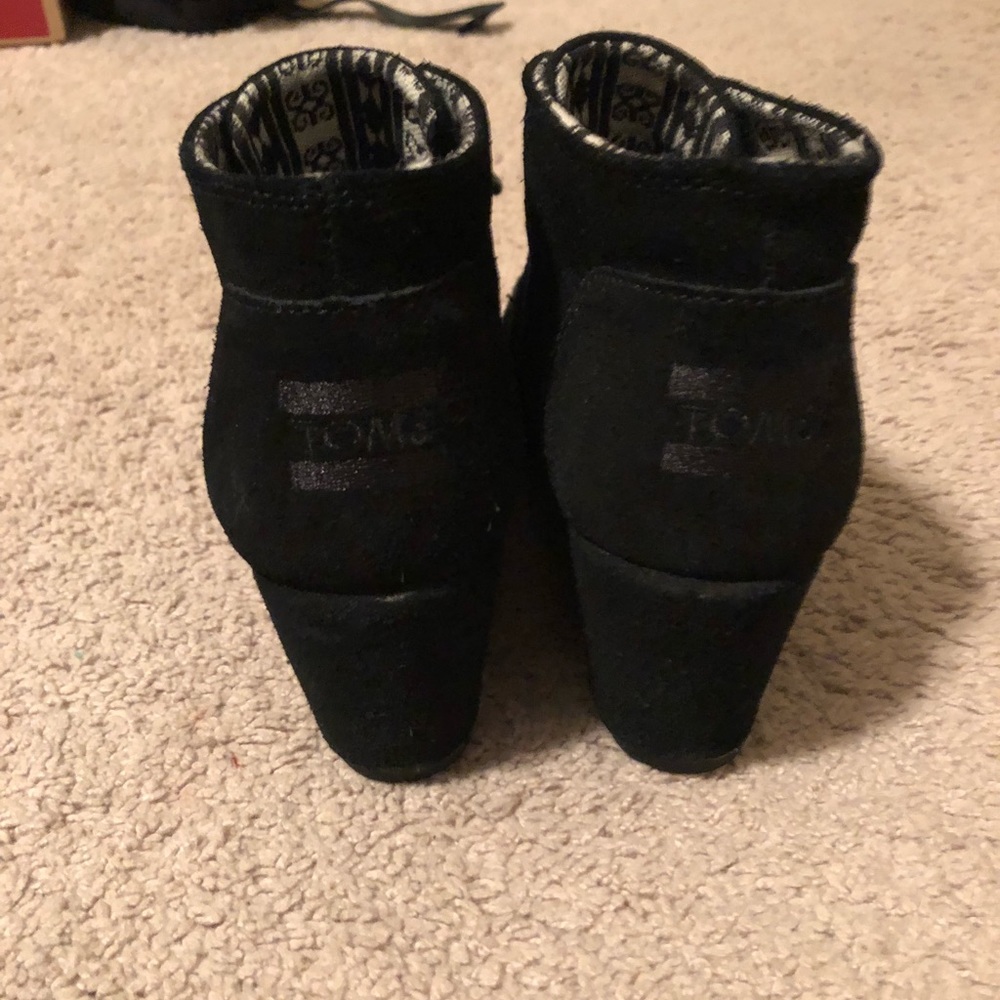 Black Toms wedges WORN ONCE